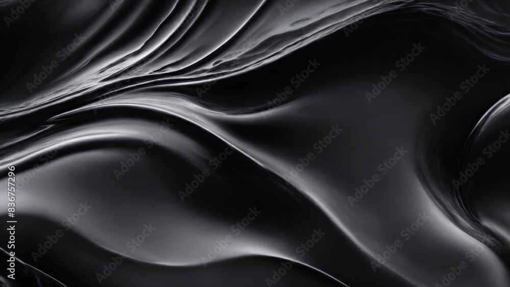 Fototapeta premium Soft and liquid Black waves background