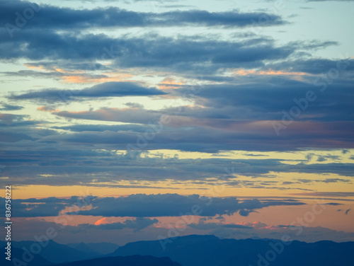 sunset in the mountains