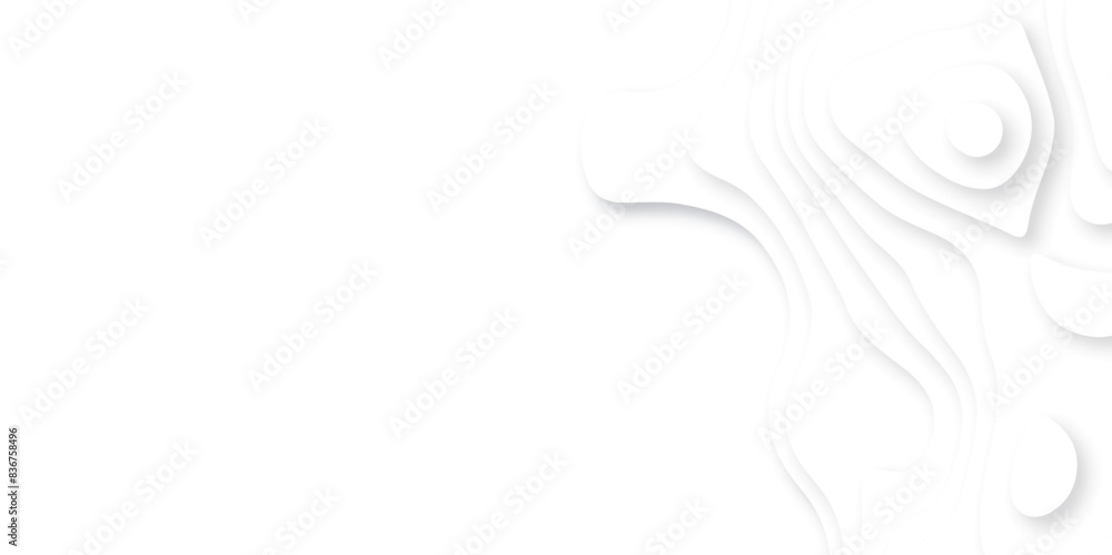 Vector 3D abstract background with paper cut shapes. paper cut topography vector art background banner texture. White wave paper curved reliefs abstract background. Realistic papercut decoration layer Vector 3D abstract background with paper cut shapes. paper cut topography vector art background banner texture. White wave paper curved reliefs abstract background. Realistic papercut decoration layer