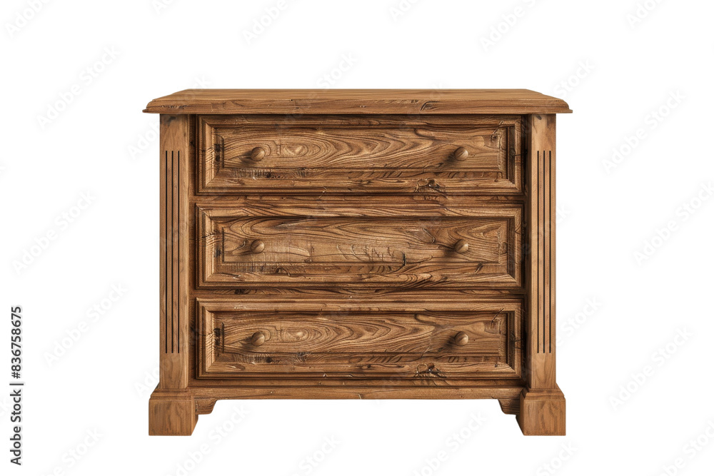 Rustic Wooden Chest of Drawers with Three Drawers Rustic Wooden Chest of Drawers with Three Drawers