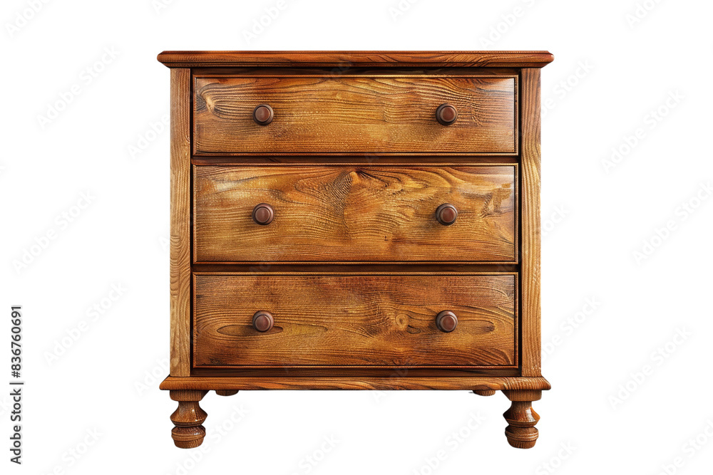 Wooden Nightstand with Three Drawers Wooden Nightstand with Three Drawers