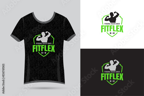 Body fitness t-shirt design vector print ready 
