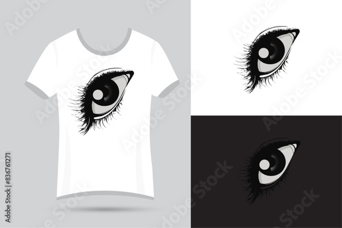 Eye t-shirt vector design 