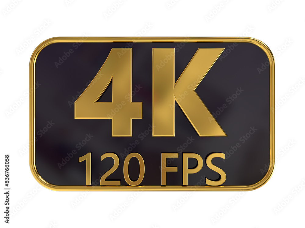 3D 4K 120 FPS rendering with golden material 3D 4K 120 FPS rendering with golden material
