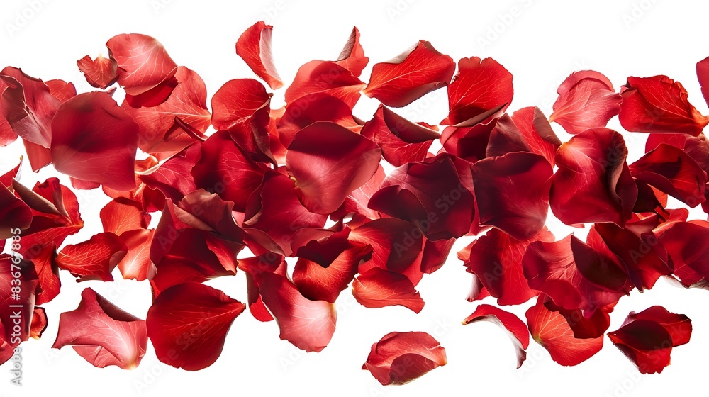 Vivid red rose petals captured with precision against transparent canvas. Vivid red rose petals captured with precision against transparent canvas.