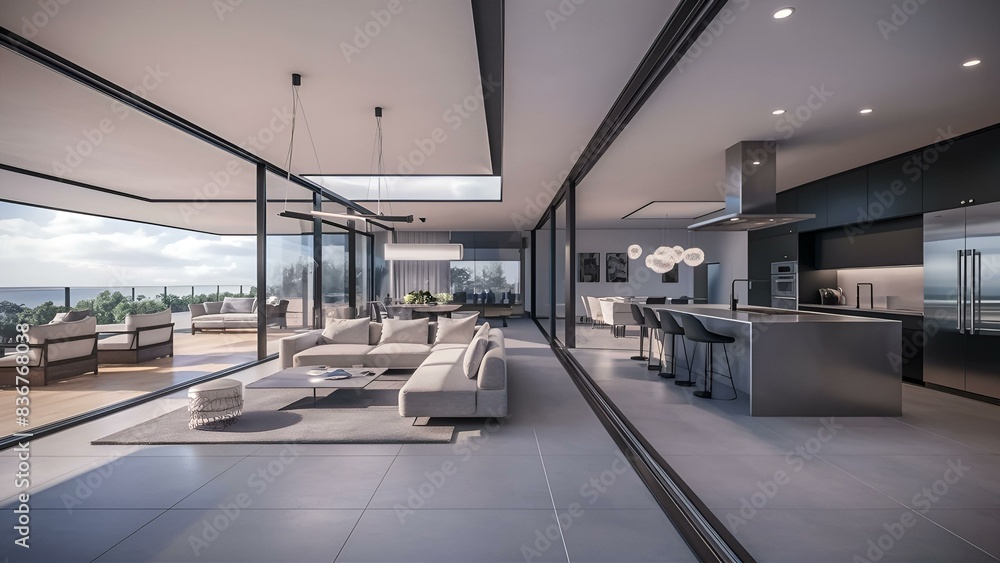 Obraz premium designed 3D renderings for a comfortable small home interior