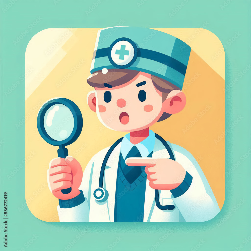 Illustration of the handsome boy doctor. Illustration of the handsome boy doctor.