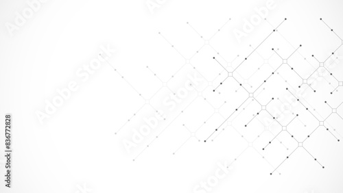 Abstract vector texture with dots and lines. Creative idea of modern design with geometric technology background