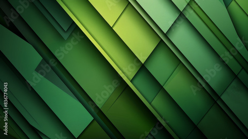 Abstract green stripes inspired by nature in a modern design photo