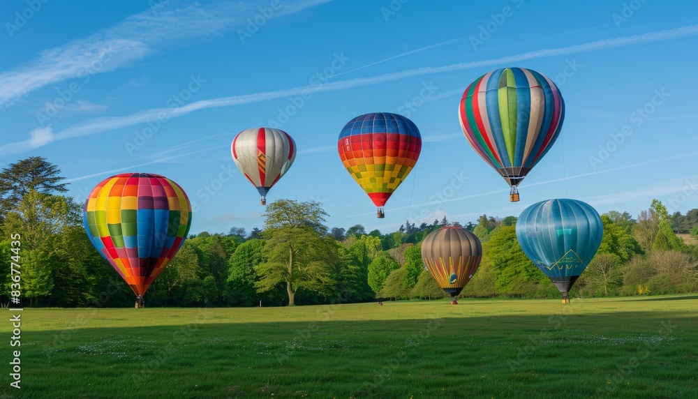 Obraz premium Spectacular Hot Air Balloon Festival Takes Flight in the Chilterns ANOB
