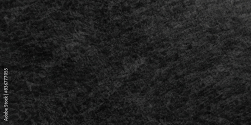 Black rough concrete old wall texture. Wall and floor with texture dark black grunge concrete stone wall background. Black grunge marble texture banner background. Grunge wall texture view space.