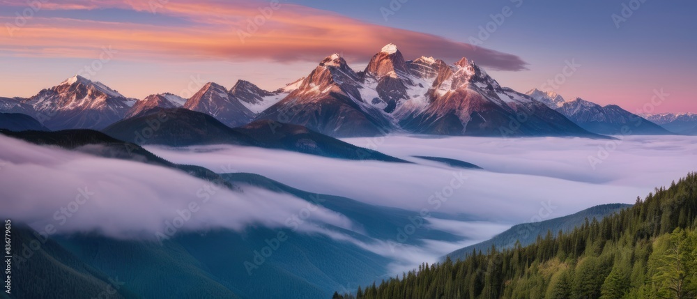mountain landscape. view of a mountain mountain landscape. view of a mountain