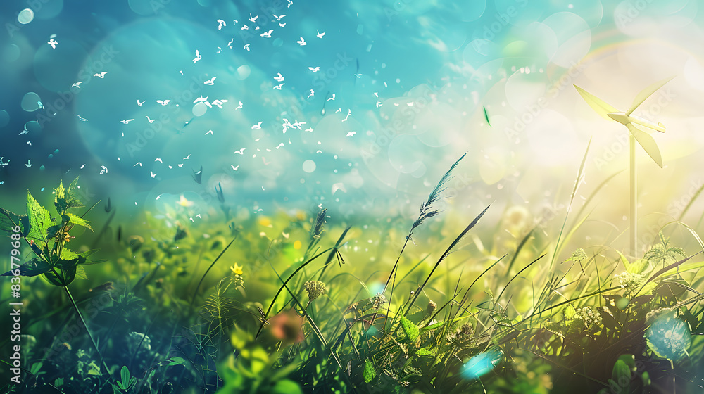 Wind turbines for the production of green energy. AI Generated Wind turbines for the production of green energy. AI Generated