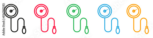 Tonometer icon illustrating medical equipment for blood pressure measurement, essential for healthcare monitoring