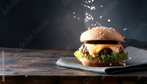 hamburger on a plate