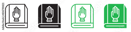 Oath icon symbolizing court testimony and legal promises, ideal for judicial and law-related projects