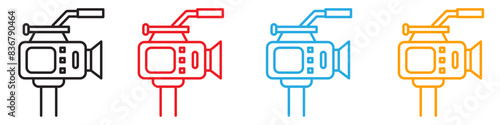 TV camera icon highlighting video production, broadcasting, and multimedia projects