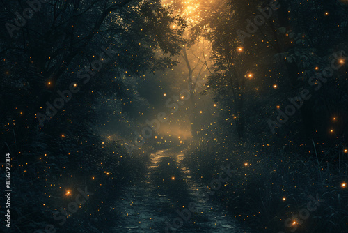 fireflies in a plentiful forest © Pattra