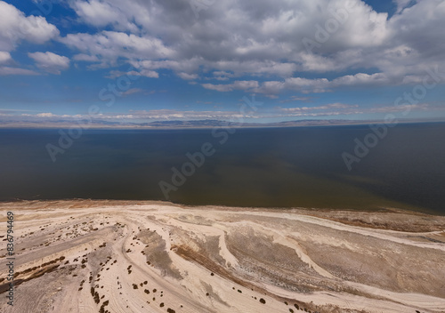 Aerial View of Clouds over Salton Sea, Riverside County, California photo