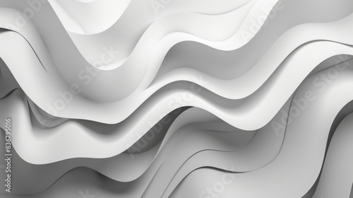 Wavy White Abstract Background