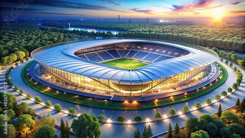 Abstract image of UEFA Euro 2024 championship stadium