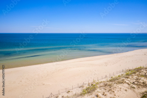 Beautiful scenery of Baltic Sea beach in Sobieszewo at summer   Poland