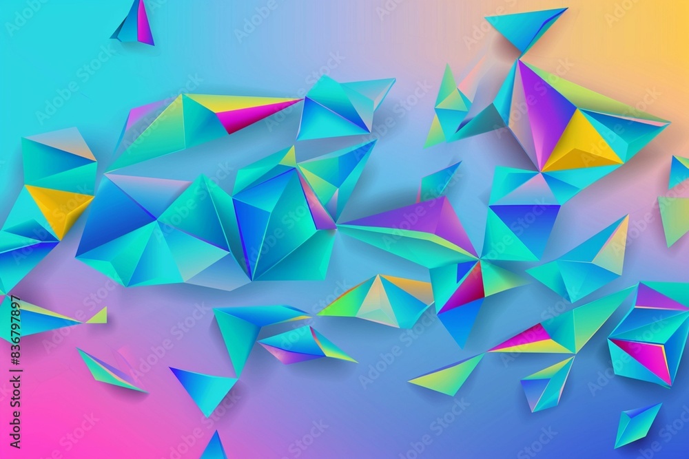 Vector Abstract 3d Geometric, Polygon ( Polygonal ), Triangle Pattern Shape. Multicolored, Blue, Purple, Yellow and Green Background. Polygonal Background for Banner, Template, Business, Web Design. Vector Abstract 3d Geometric, Polygon ( Polygonal ), Triangle Pattern Shape. Multicolored, Blue, Purple, Yellow and Green Background. Polygonal Background for Banner, Template, Business, Web Design.