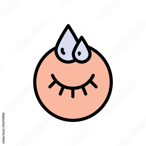 Eye Drop Color Icon Vector Design. Simple flat illustration. Vector isolated drawing.