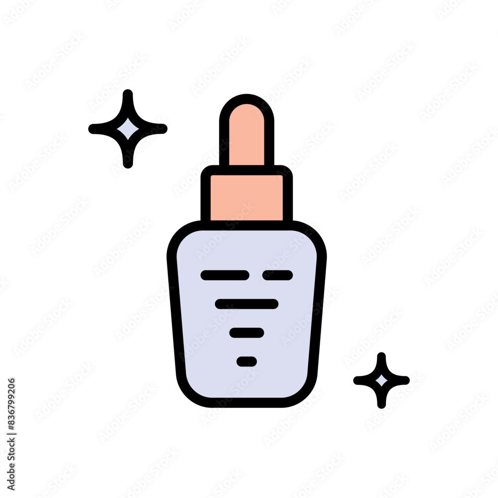 Under eye serum for dark circles and puffiness. Simple color icon. Eye cream for fine lines and wrinkles. Vector isolated flat drawing. Under eye serum for dark circles and puffiness. Simple color icon. Eye cream for fine lines and wrinkles. Vector isolated flat drawing.
