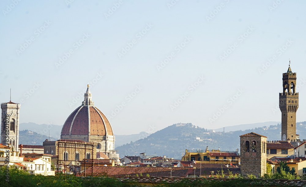 Obraz premium Panorama of Florence from the Garden of Boboli in Florence, Italy