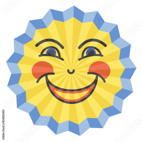 Moon lantern, crayfish party decoration - hand drawn vector illustration.