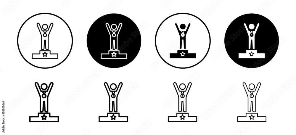 Winner icon representing success and achievement, perfect for competition and award-related designs Winner icon representing success and achievement, perfect for competition and award-related designs