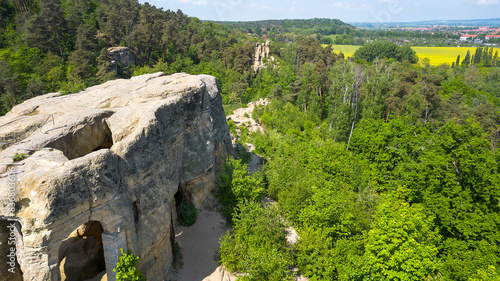 Die Klusberge mit den Fünffingerfelsen im nördlichen Harzvorland  photo