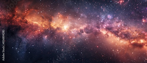 Fototapeta Naklejka Na Ścianę i Meble -   Immersive HDRI Space Panorama with Nebula Stars and  Environment Map.