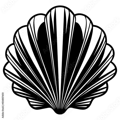 Black and White Illustrations of Sea Creatures and Fish, silhouette illustrations of various sea creatures in hand drawn style