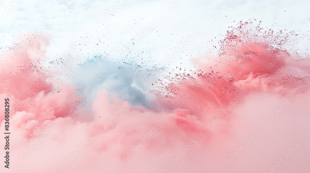 Serene Surreality: Delicate Texture in Light Pink and Blue Soft Powder Serene Surreality: Delicate Texture in Light Pink and Blue Soft Powder
