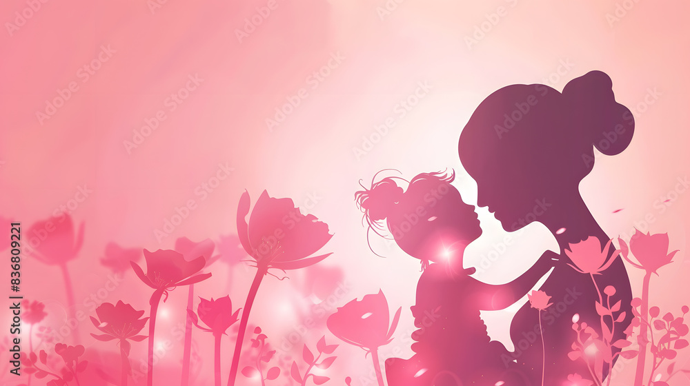 Beautiful colorful color background for Mother's Day celebration. AI Generated