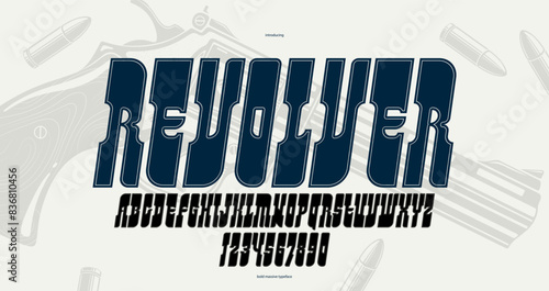 Massive serif italic font in American style, wild west saloon and western vector typography for logo creation, bold typeface in vintage America style, display font for posters and headlines.