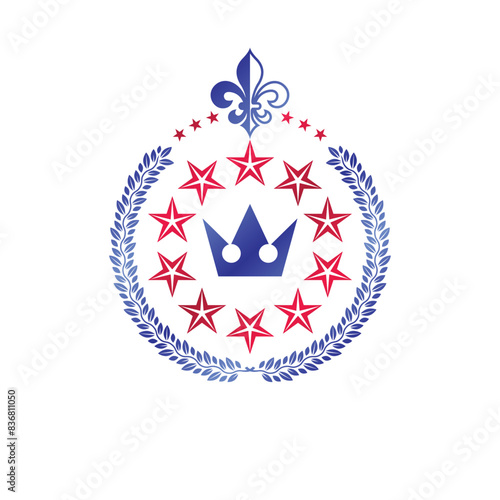 Ancient Crown emblem. Heral...