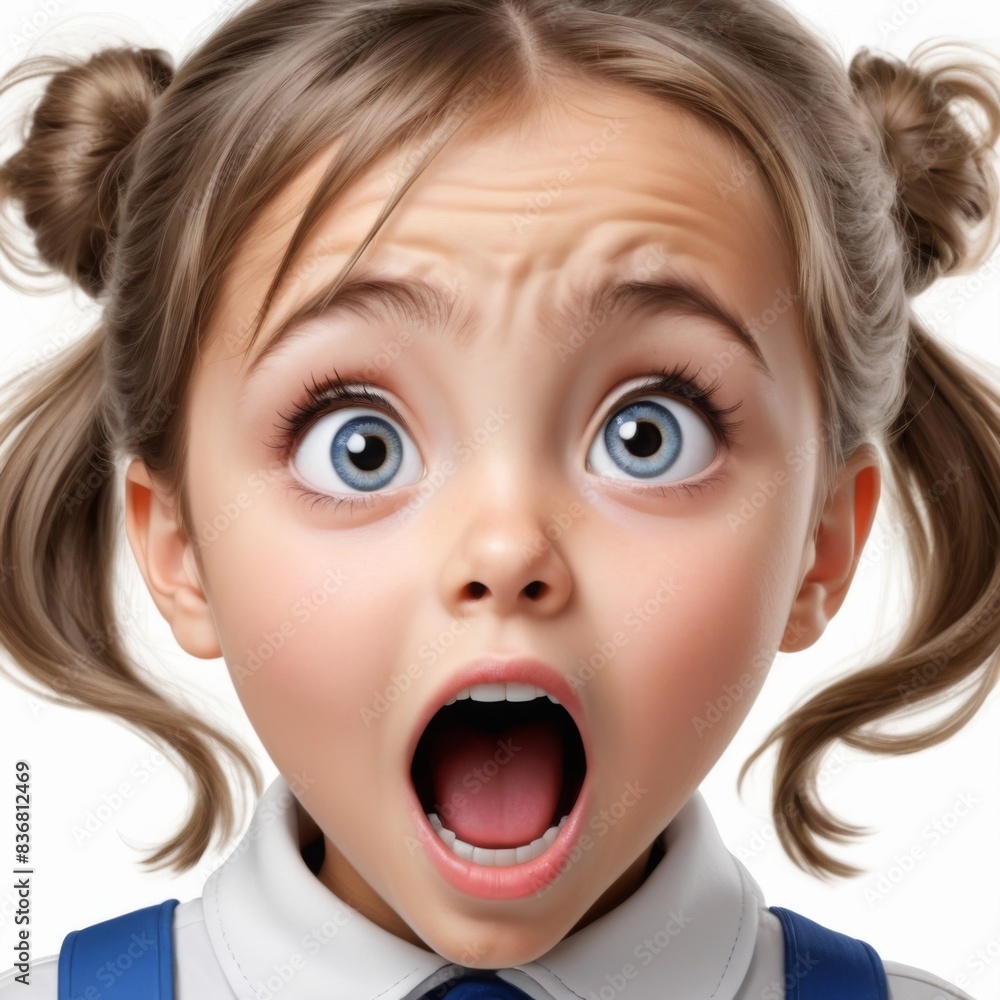 a woman with her mouth open and a surprised expression. a woman with her mouth open and a surprised expression.