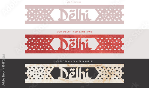 Delhi Islamic decorative vector illustration pattern