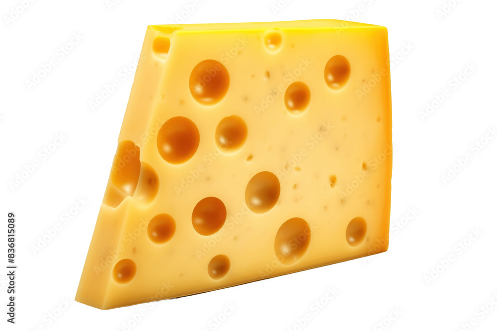 Swiss cheese isolated on white or transparent background. AI Generated. Swiss cheese isolated on white or transparent background. AI Generated.