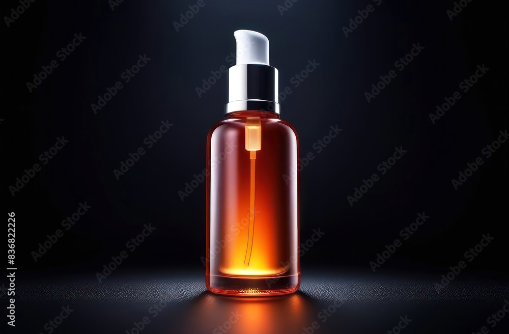 Trending photo of a radiant skincare serum bottle glowing under a gentle spotlight, enhancing its luxurious and captivating appeal. Ideal for beauty enthusiasts and skincare lovers. Generated AI. Trending photo of a radiant skincare serum bottle glowing under a gentle spotlight, enhancing its luxurious and captivating appeal. Ideal for beauty enthusiasts and skincare lovers. Generated AI.