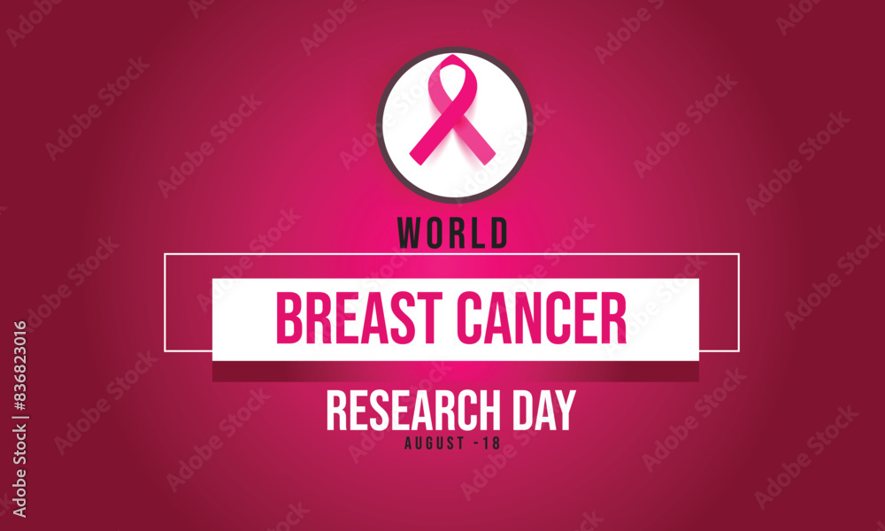 Obraz premium World Breast cancer research day. background, banner, card, poster, template. Vector illustration.