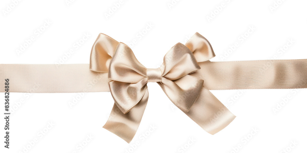 Beige color satin ribbons and bow isolate on transparent png. Holiday Edition, Ribbon decorative shiny.
Beige color satin ribbons and bow isolate on transparent png. Holiday Edition, Ribbon decorative shiny.