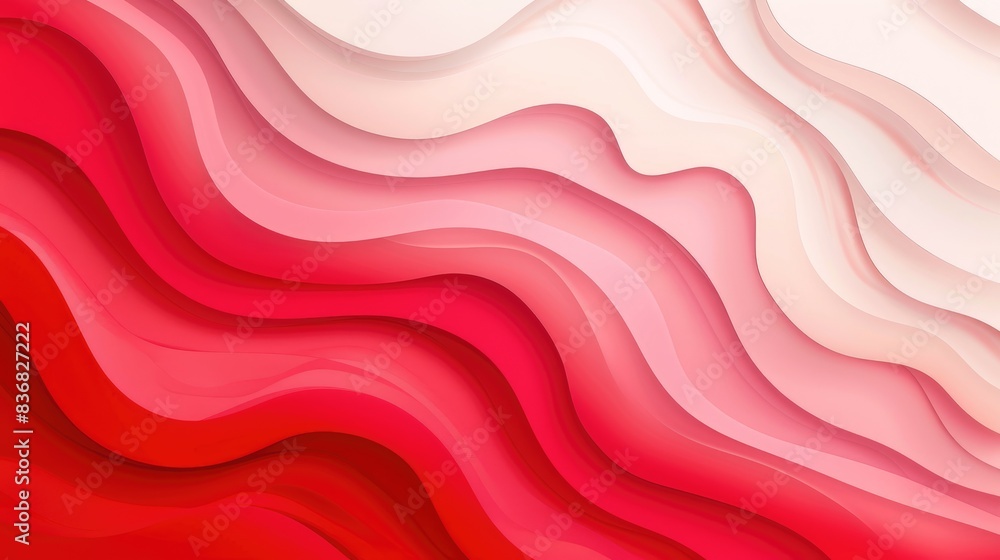 Fototapeta premium Abstract Red and Pink Wavy Background