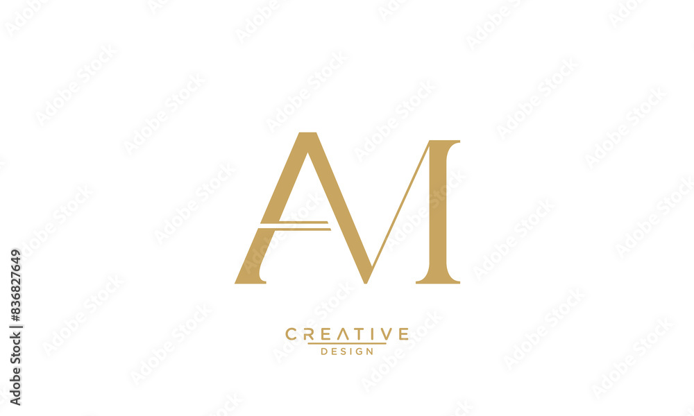 AM, MA, A, M, Abstract Letters Logo Monogram AM, MA, A, M, Abstract Letters Logo Monogram