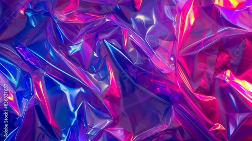 Vibrant Holographic Background with Iridescent Abstract Colors