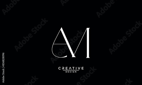 AM, MA, A, M, Abstract Letters Logo Monogram