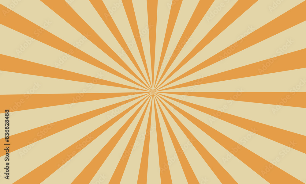 Obraz premium Retro sun burst vintage banner background vector.